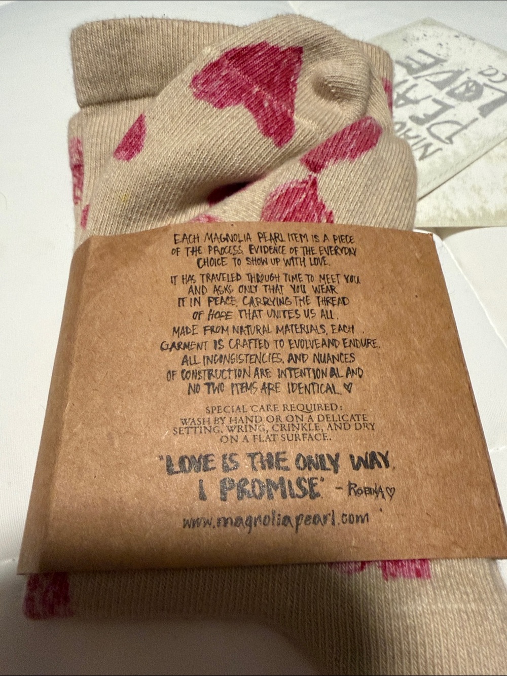 Magnolia Pearl Cotton Heart Socks, NWT - Picture 3 of 10